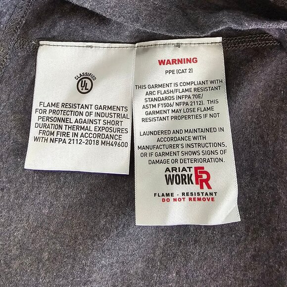 Ariat Mens Flame Resistant Work Knit Shirt, Grey, Cat 2, 2112, Workwear, Size L - Picture 3 of 12